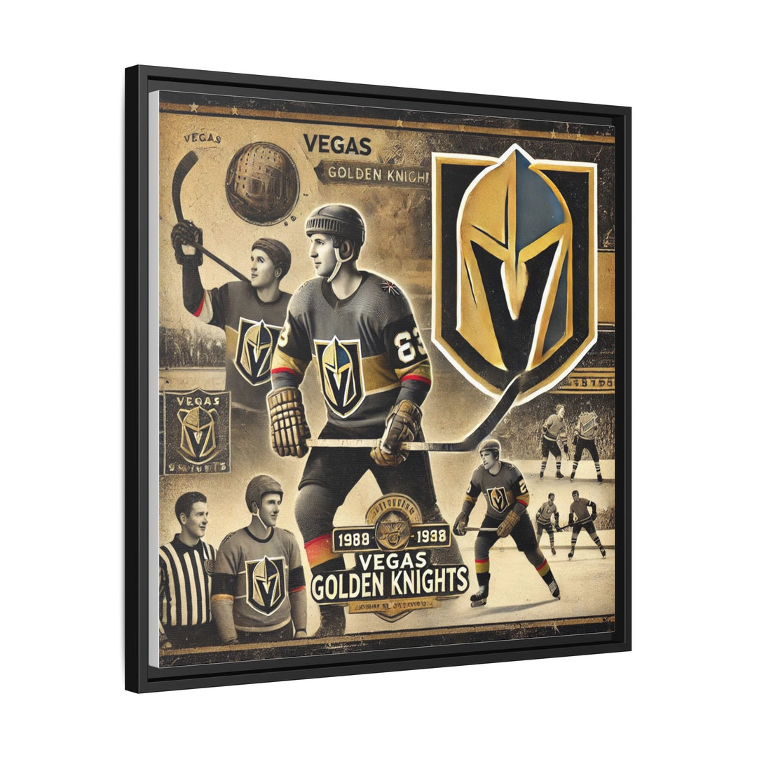 "Vintage Vegas Knights"  - Matte Canvas, Framed