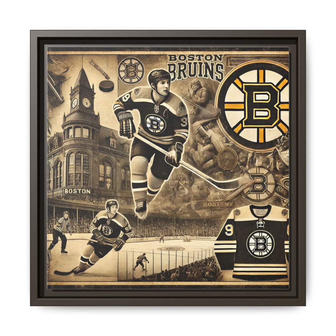 "Vintage Boston Bruins"  - Matte Canvas, Framed