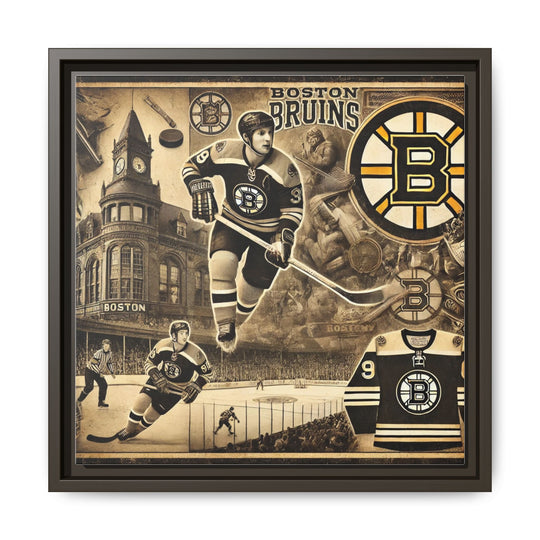 "Vintage Boston Bruins"  - Matte Canvas, Framed