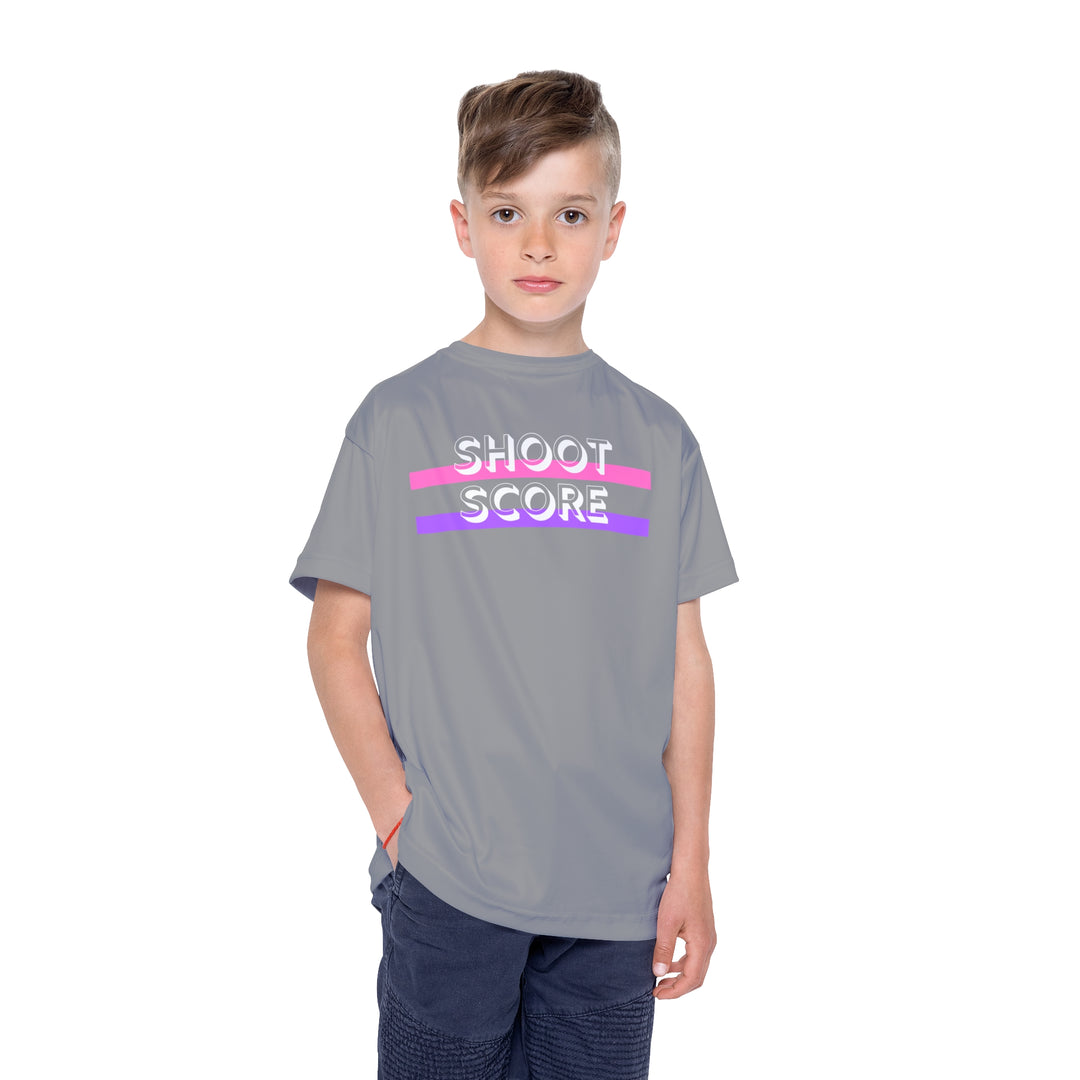 "Shoot Score" - Kids Sports T-Shirt