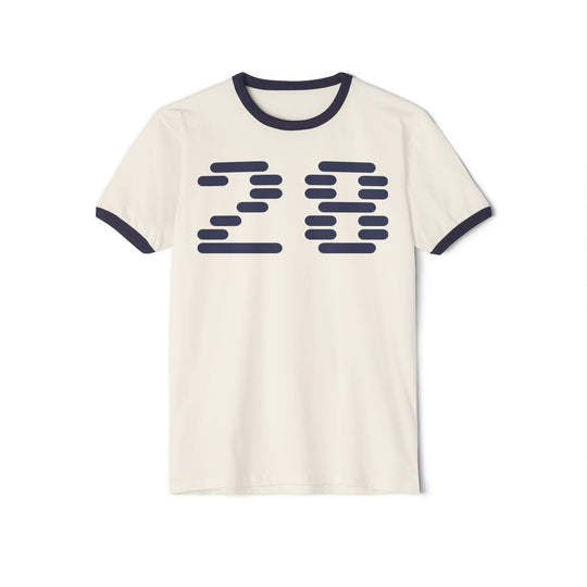 "Ringer #28" - Cotton Ringer T-Shirt