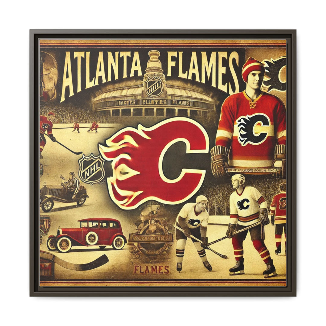 "Vintage Atlanta Flames"  - Matte Canvas, Framed