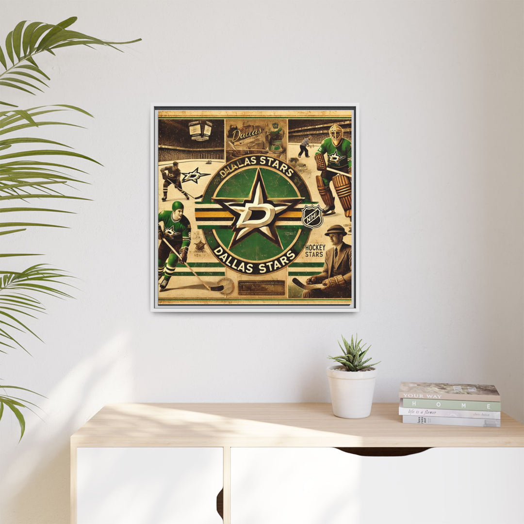"Vintage Dallas Stars"  - Matte Canvas, Framed