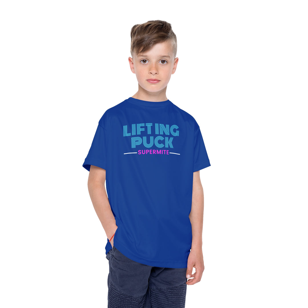 "Lifting Puck, Super Mite" - Kids Sports T-Shirt