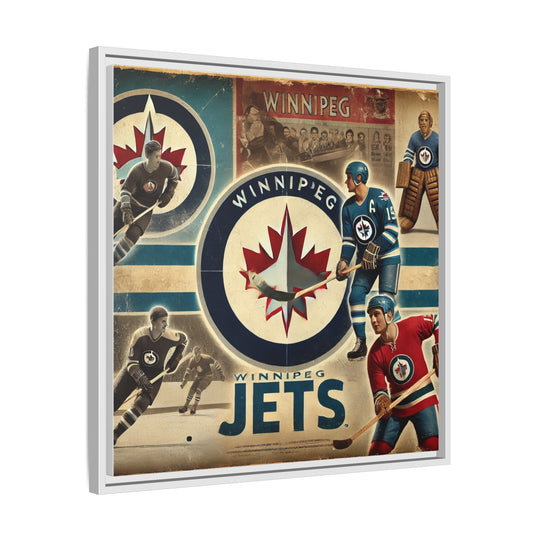 "Vintage Winnipeg Jets"  - Matte Canvas, Framed