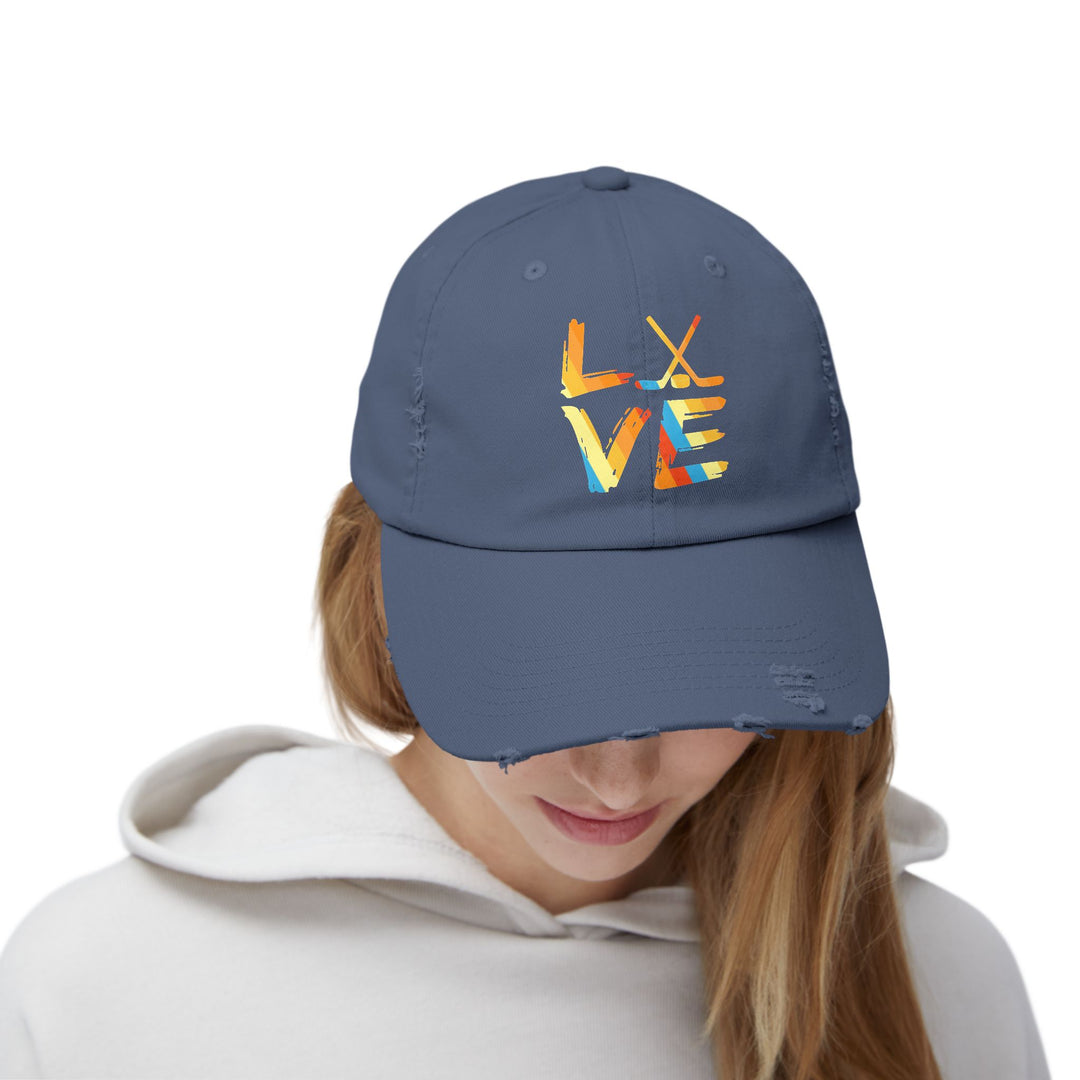 "Colorful Love" Distressed Cap