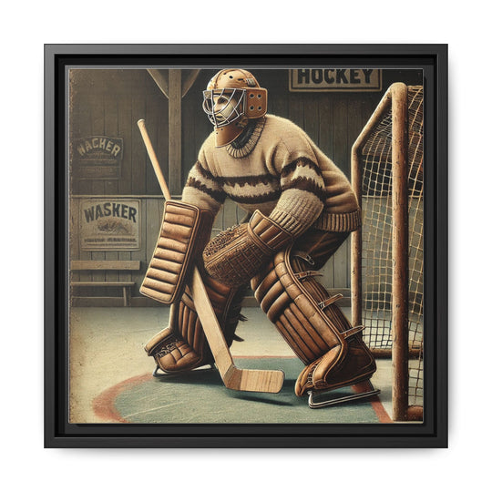 "Vintage Goalie"  - Matte Canvas, Framed