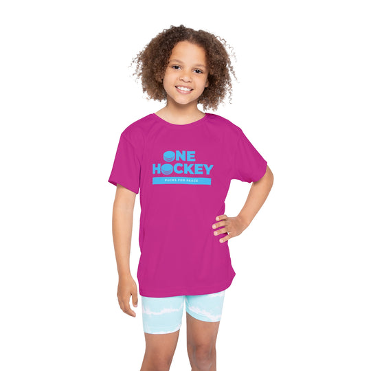 "One Hockey, Pucks For Peace" - Kids Sports T-Shirt