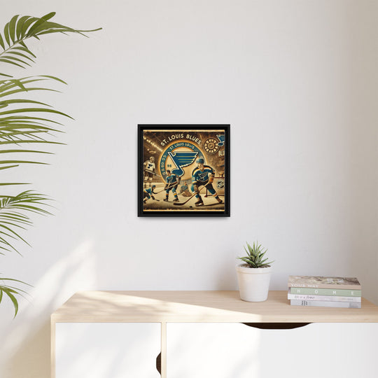 "Vintage St. Louis Blues"  - Matte Canvas, Framed