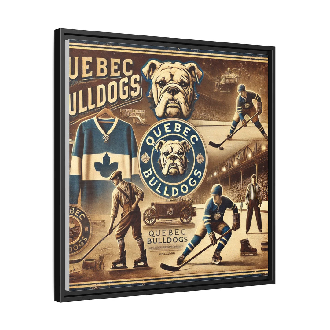 "Vintage Quebec Bulldogs"  - Matte Canvas, Framed