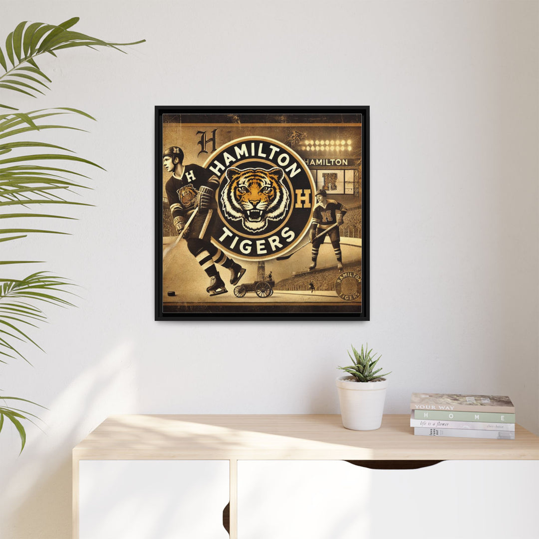 "Vintage Hamilton Tigers"  - Matte Canvas, Framed