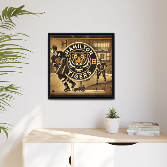"Vintage Hamilton Tigers"  - Matte Canvas, Framed