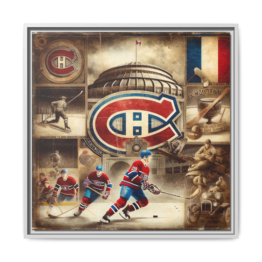 "Vintage Montreal Canadiens"  - Matte Canvas, Framed