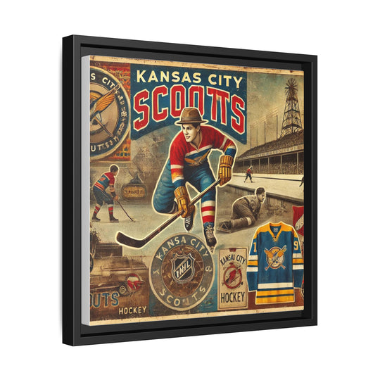 "Vintage Kansas City Scouts  - Matte Canvas, Framed