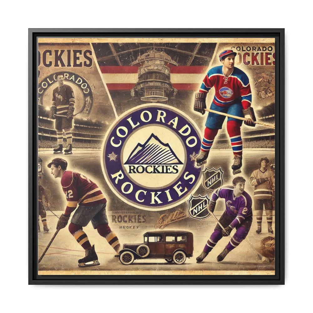 "Vintage Colorado Rockies"  - Matte Canvas, Framed