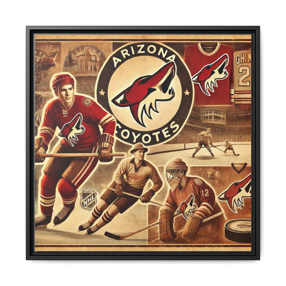 "Vintage Arizona Coyotes"  - Matte Canvas, Framed