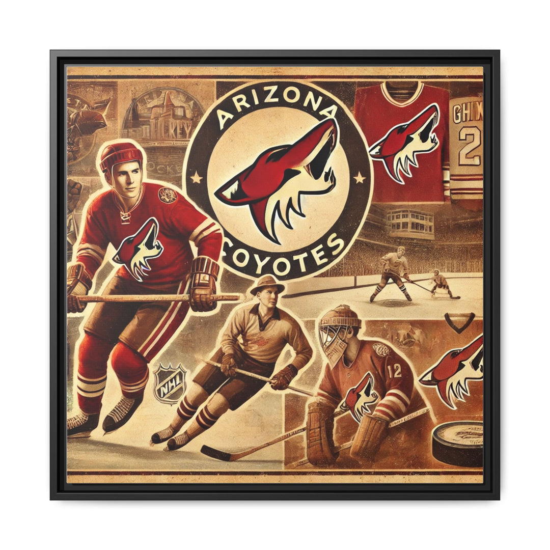 "Vintage Arizona Coyotes"  - Matte Canvas, Framed