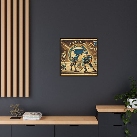 "Vintage St. Louis Blues"  - Matte Canvas, Framed