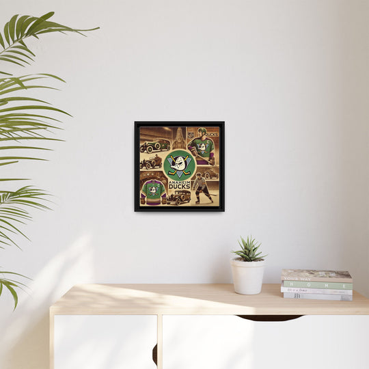 "Vintage Anaheim Ducks"  - Matte Canvas, Framed