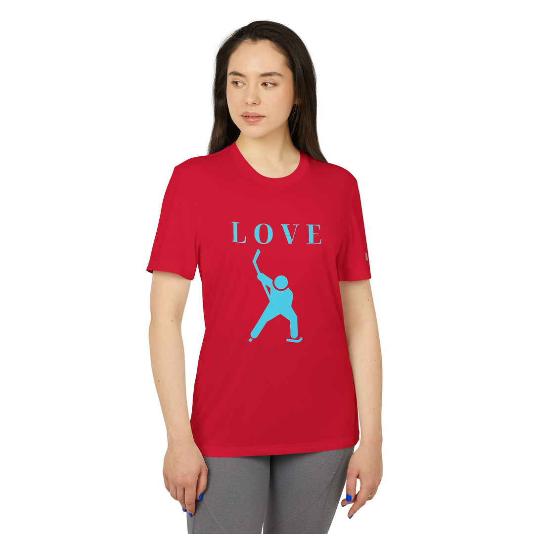 "Player Hockey Love" - adidas® Sport T-shirt