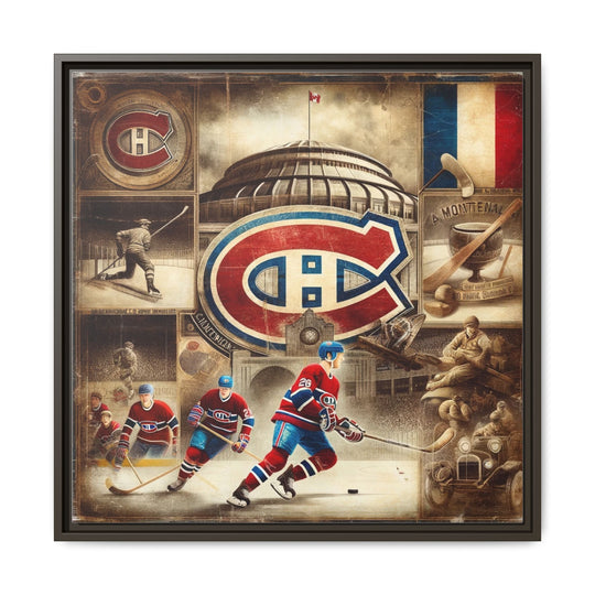 "Vintage Montreal Canadiens"  - Matte Canvas, Framed