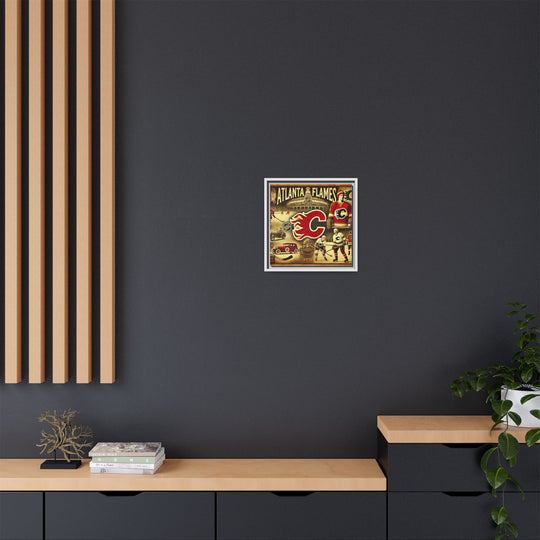 "Vintage Atlanta Flames"  - Matte Canvas, Framed