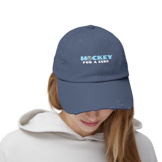 "Hockey For A Cure" -  Distressed Cap