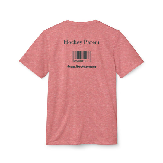 "Hockey Parent, Scan For Payment" - adidas Sport T-shirt