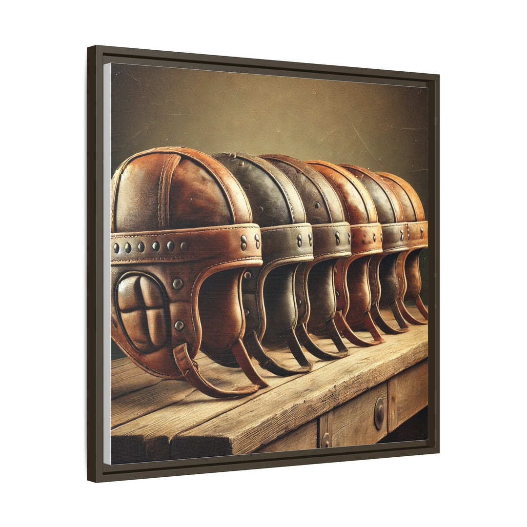 "Vintage Helmets  - Matte Canvas, Framed