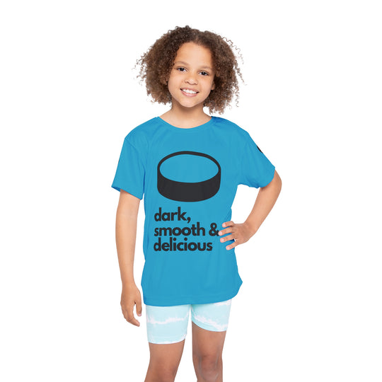 "Dark, Smooth & Delicious" - Kids Sports T-Shirt