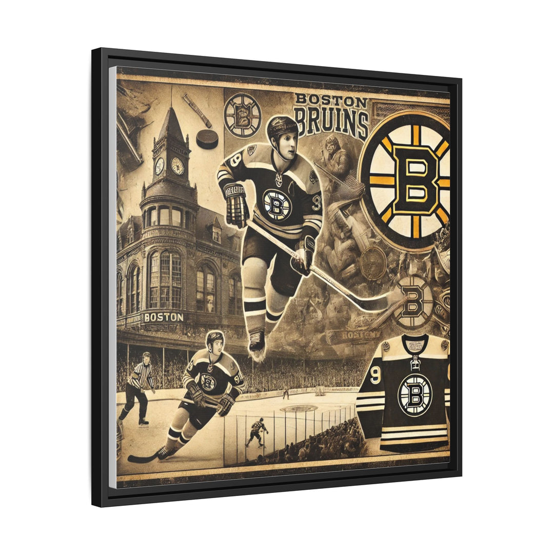"Vintage Boston Bruins"  - Matte Canvas, Framed