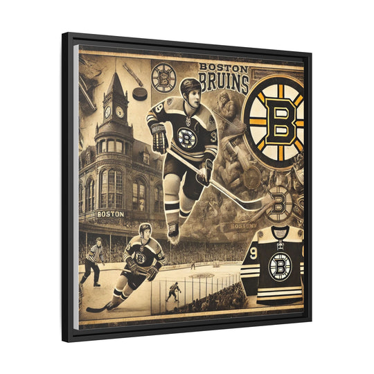 "Vintage Boston Bruins"  - Matte Canvas, Framed