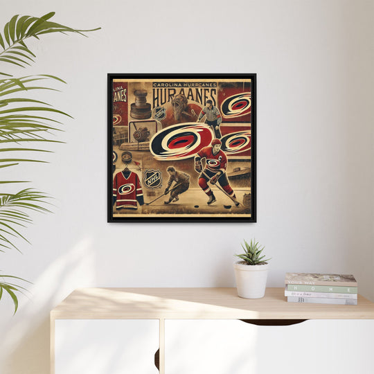 "Vintage Carolina Hurricanes"  - Matte Canvas, Framed