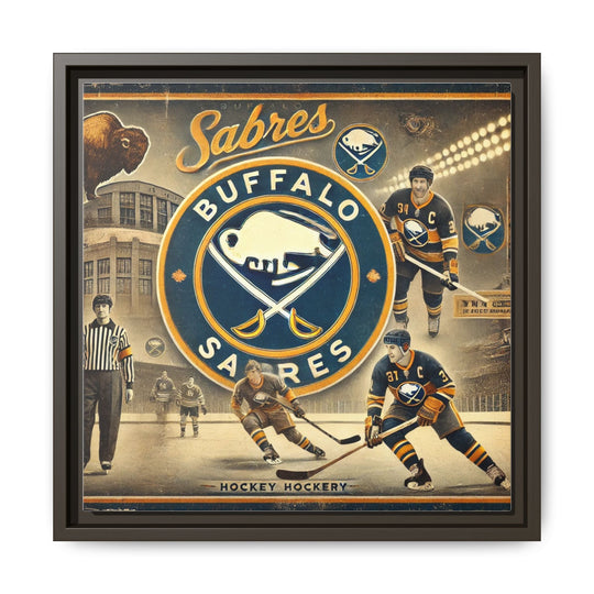 "Vintage Buffalo Sabres"  - Matte Canvas, Framed