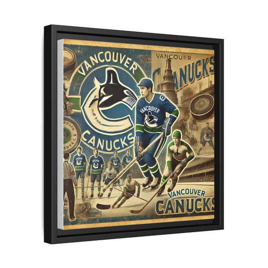 "Vintage Vancouver Canucks"  - Matte Canvas, Framed
