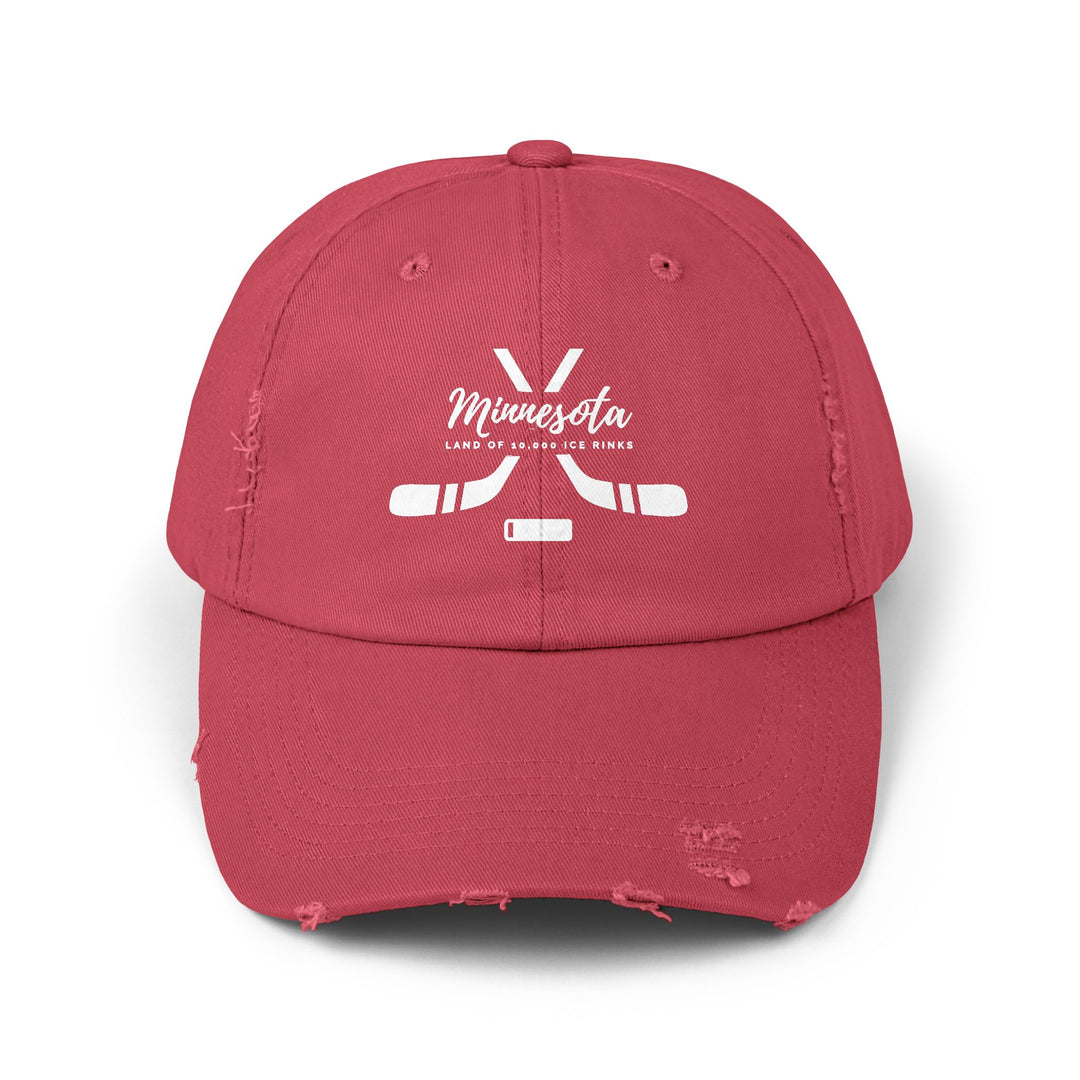 "Land Of 10,000 Ice Rinks" -  Distressed Cap