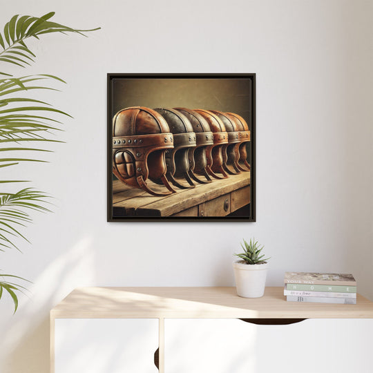 "Vintage Helmets  - Matte Canvas, Framed