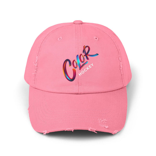 "Color Hockey" -  Distressed Cap