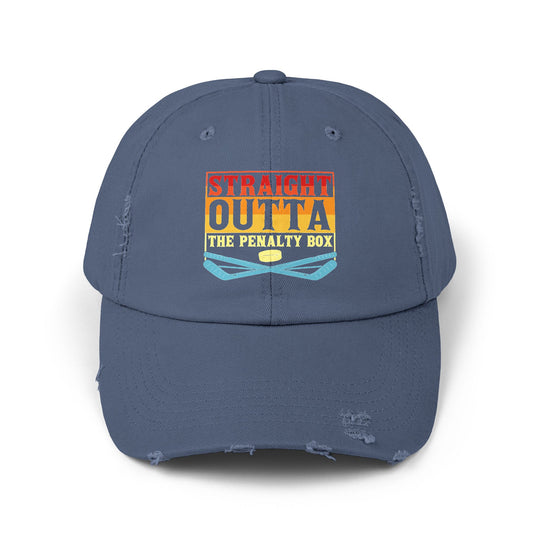 "Straight Out Of The Penalty Box" -  Distressed Cap