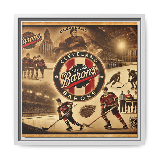 "Vintage Cleveland Barons"  - Matte Canvas, Framed