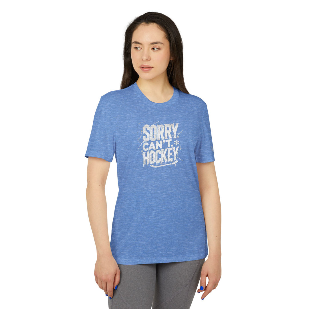 "Icy - Sorry. Can't Hockey." - adidas Sport T-shirt