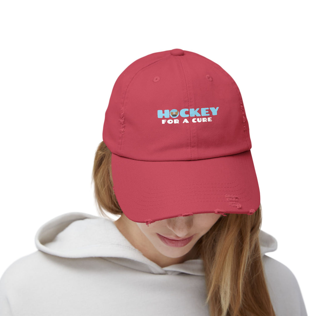 "Hockey For A Cure" -  Distressed Cap