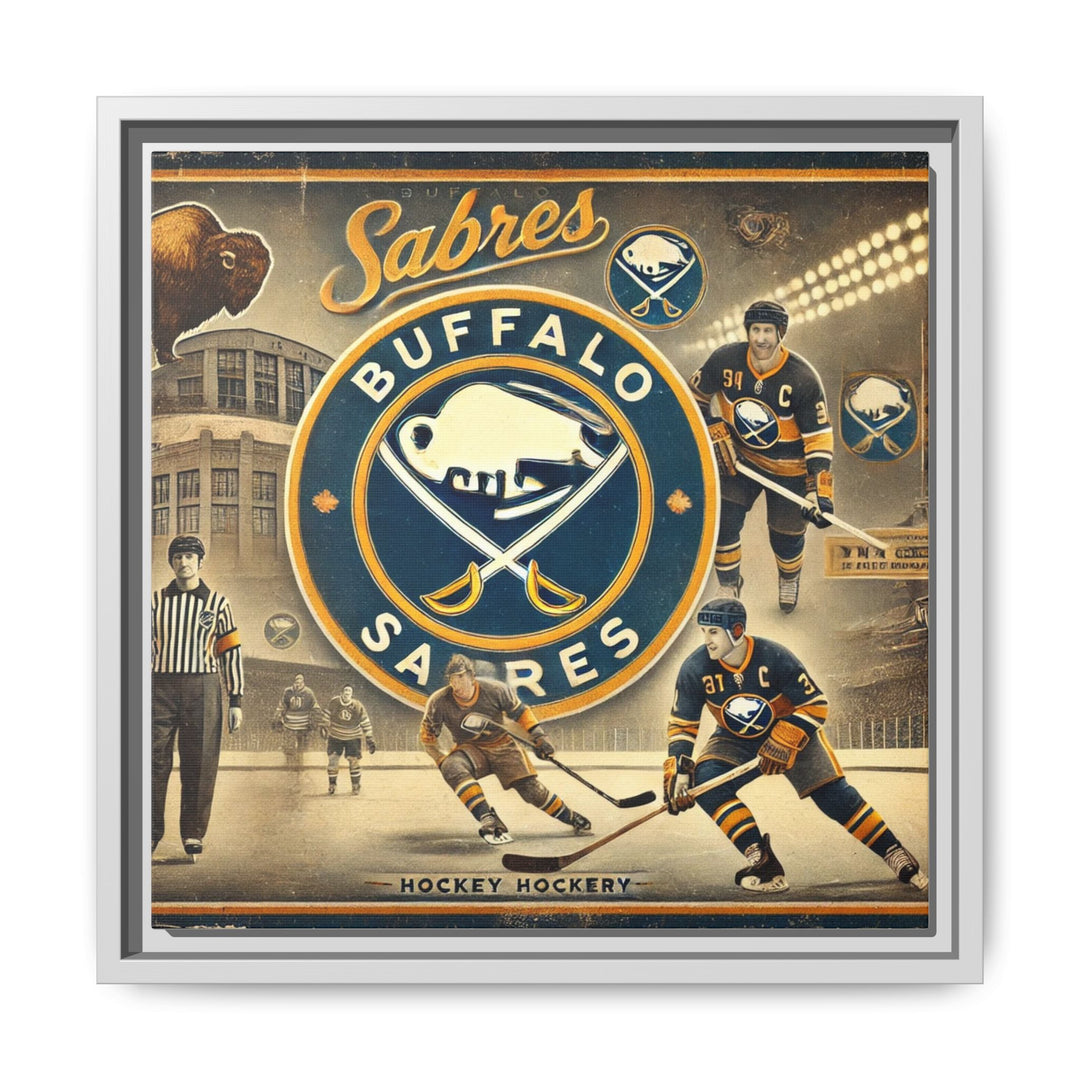 "Vintage Buffalo Sabres"  - Matte Canvas, Framed