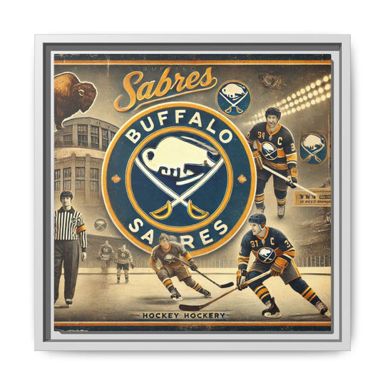 "Vintage Buffalo Sabres"  - Matte Canvas, Framed