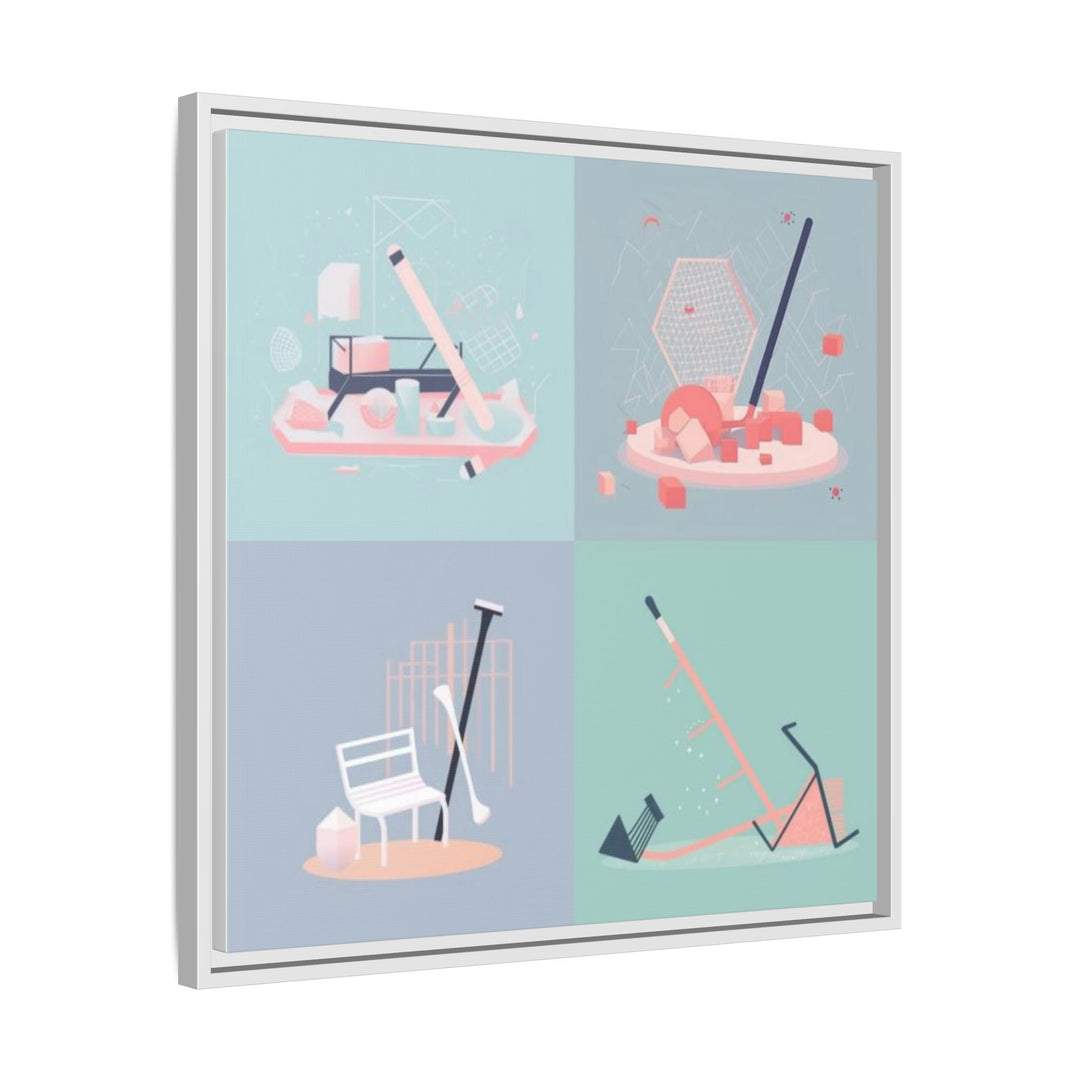 "Relaxing & Hockey"  - Matte Canvas, Framed