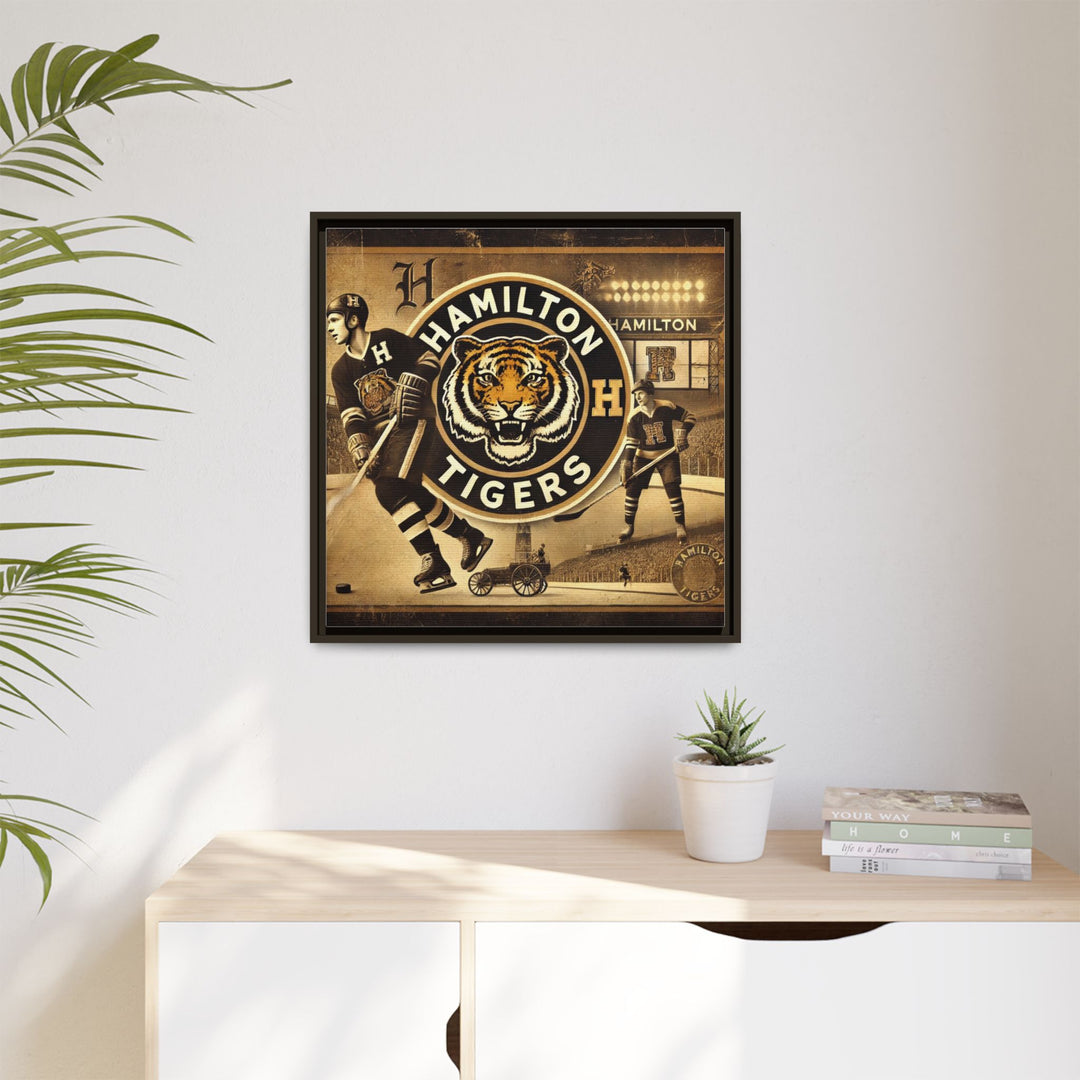 "Vintage Hamilton Tigers"  - Matte Canvas, Framed