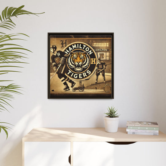"Vintage Hamilton Tigers"  - Matte Canvas, Framed