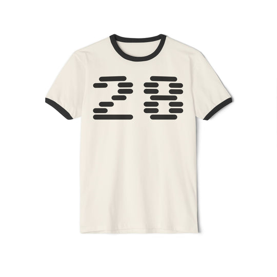 "Ringer #28" - Cotton Ringer T-Shirt