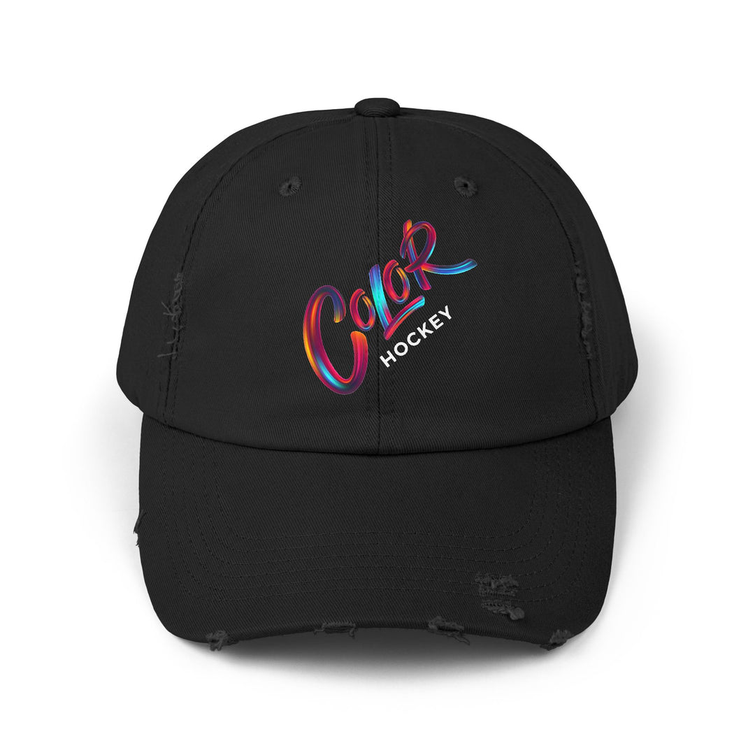 "Color Hockey" -  Distressed Cap