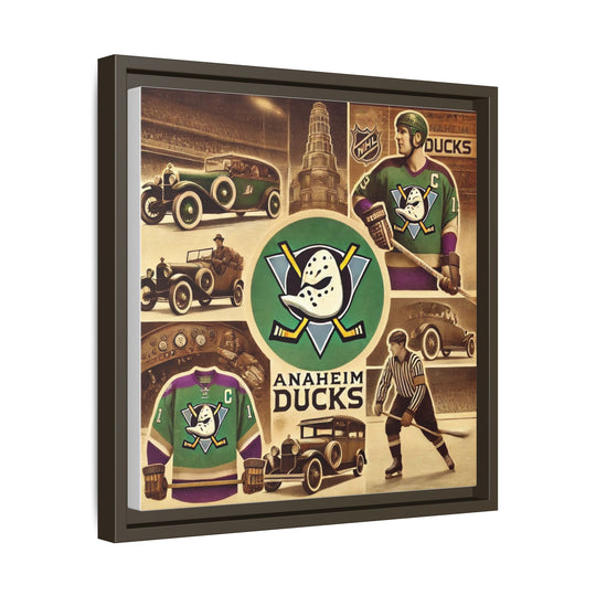 "Vintage Anaheim Ducks"  - Matte Canvas, Framed